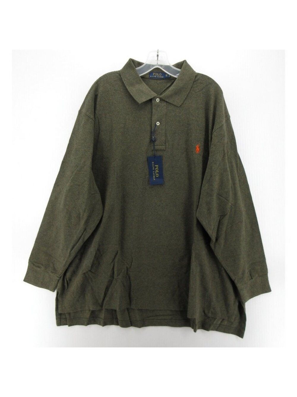 Polo Ralph Lauren Polo Shirt 2XB Big Olive Pullover Golf Mesh Classic